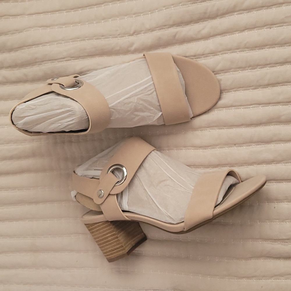 Blush Block heels